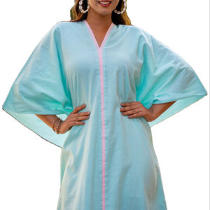 Kaftan grande taille pour femmes, robe à manches trois-quarts, longueur aux genoux, nouvelle collection - Product Image 1