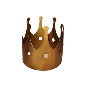 Corona de Navidad de Metal hecha a mano Decoración de mesa adorno de vacaciones rústico exhibición festiva - Product Image 4