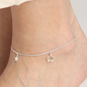 Achetez des chevillères/Payals 100% argent 925 véritable pour femmes et filles, style mignon, plaqué or avec matériau en or 14 carats, diamant comme pierre principale - Product Image 5