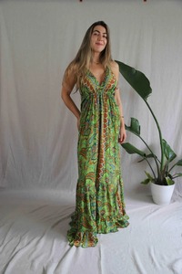 Vestido Maxi Estampado Bohemio de Diseñador, Ligero para Verano, Ropa de Mujer con Estampado, Decoraciones de Encaje de Alta Calidad, Sexy y Elegante para Fiesta en la Playa - Product Image 2