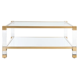 Mobili <span class=keywords><strong>da</strong></span> soggiorno di lusso moderni tavolino <span class=keywords><strong>da</strong></span> caffè con piano <span class=keywords><strong>in</strong></span> <span class=keywords><strong>vetro</strong></span> <span class=keywords><strong>temperato</strong></span> a 4 gambe <span class=keywords><strong>in</strong></span> acciaio inossidabile spazzolato con contenitore - Product Image 4