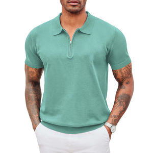 Polo pour hommes T Shirt Tissu en coton manches courtes brodé Impression de logo personnalisé Polo en coton Pima classique de luxe - Product Image 1