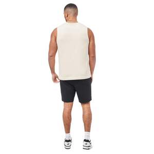 เสื้อกล้ามข้าวโอ๊ตแขนกุดสำหรับผู้ชาย, เสื้อกล้ามผ้าฝ้ายพิมพ์โลโก้เหมาะสำหรับใส่ไปยิมสวมใส่สบาย - Product Image 2