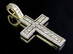 จี้ไม้กางเขนเพชรโมอิส925ใหม่เครื่องประดับฮิปฮอปเย็นเงินสำหรับผู้ชายสร้อยคอชุบทองแบบกำหนดเอง - Product Image 5