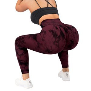 High Waist <b>Legging</b> Workout Spandex Polyester Sports Gym Tights Woman <b>Leggings</b> Solid Seamless Peach Hip Yoga Pants - Product Image 6