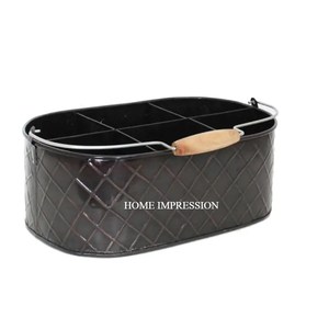 Cubiertos de fiesta Organizador de escritorio Casa de campo rústica Galvanizado Multiusos Cubiertos Utensilio Caddy Holder En el precio más bajo de la India - Product Image 5