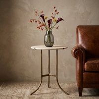 Table basse ronde en fer et marbre, petite table d'appoint, table d'appoint antique moderne, table de cocktail, mobilier décoratif, vente en gros