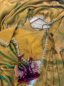 Indien Superbe Look Jaune Designer Ethnique Sari Dernier Traditionnel Exclusif Fantaisie Fête De Mariée Porter Le Plus À La Mode Saree femmes - Product Image 4