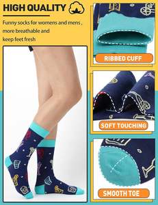 Calcetines divertidos para hombres, mujeres, divertidos, acogedores, locos, novedosos, a la moda, transpirables, estampados, calcetines de algodón para botas - Product Image 5