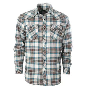 Camisa de franela de manga larga de motorista para hombre hecha a medida precio al por mayor 100% camisas de franela de motocicleta transpirables de alta calidad - Product Image 1