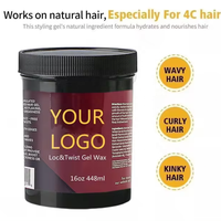 Gel coiffant non gras à tenue forte pour contrôle des bords, marque privée, pour extensions de cheveux 4C, biologique, unisexe, pour cheveux secs, en cartons