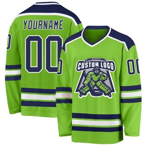 Maillot de hockey sur glace personnalisé pour équipe, logo imprimé par sublimation, 100% polyester, antibactérien, séchage rapide, nom d'équipe personnalisé - Product Image 6