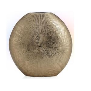 Vase à fleurs en métal finition bronze brossé moderne en gros, planteur de table décoratif, fait à la main, écologique, mariage de luxe - Product Image 3