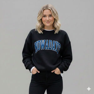 <b>Women</b> Forest <b>Green</b> Mock Neck Sweatshirt Letter Graphic Print Heavyweight <b>Fleece</b> Trackstar OEM Private Label - Product Image 4