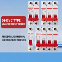 Disjoncteur miniature (MCB) Delixi DE47s 1P en cuivre, capacité de coupure 6kA pour usage domestique et industriel