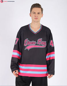 Logotipo de bordado por sublimación profesional de alta calidad OEM para equipos de clubes de hockey Jersey de hockey sobre hielo personalizado - Product Image 2