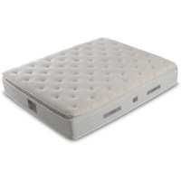 Matelas Orthopédique Double Face en Laine Véritable Respirant avec Surmatelas, Fibres Thermobondées, Mousse Haute Densité, Ressorts Ensachés Durables pour Chambre à Coucher