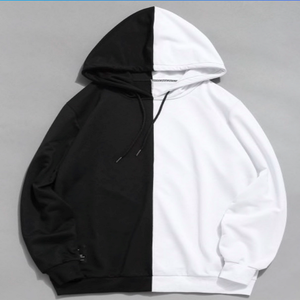 เสื้อฮู้ดสีทูโทนสำหรับผู้ชายดีไซน์ตามสั่งพร้อมโลโก้ที่กำหนดได้เอง - Product Image 3