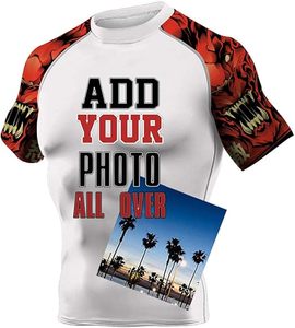 Rashguard Personalizado al por Mayor, Manga Corta, para BJJ y MMA, Color Sólido, Ropa Deportiva para Hombre, Precio de Mayoreo - Product Image 4