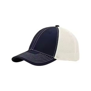 Casquette de camionneur décontractée en toile 100 % coton vierge pour l'extérieur, avec logo brodé personnalisé et patch en cuir, vente en gros - Product Image 3