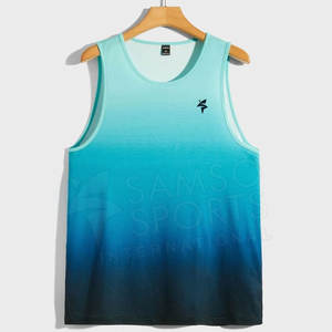 Camiseta sin Mangas Personalizada de Secado Rápido y Transpirable para Hombre, para Deporte, Ropa Casual, Entrenamiento Físico, 100% Algodón/Poliéster, Teñido en Prenda - Product Image 1