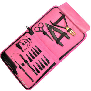 Ensemble d'outils professionnels pour extensions de cheveux, robustes, en acier inoxydable de qualité chirurgicale, pour salons, tous les outils essentiels, micro-anneaux - Product Image 4