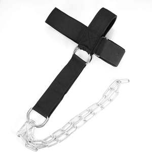 Arnés de Cuello para Entrenamiento con Pesas, Arnés de Cabeza Ajustable y Resistente con Cadena de Acero para Fortalecimiento del Cuello y Ejercicios de Gimnasio - Product Image 4
