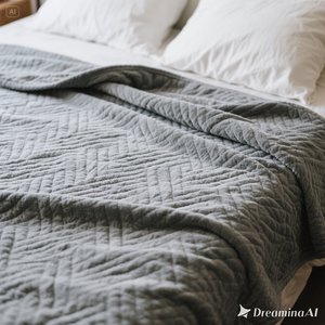 ผ้าห่มขนแกะเนื้อนุ่มออกแบบให้มีขนาดคิงไซส์เป็นสีเทาอบอุ่นดูหรูหรา - Product Image 3