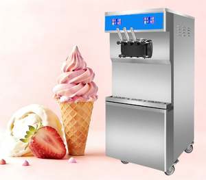 Máquina de Helado Suave CE de 3 <span class=keywords><strong>Sabores</strong></span>, Máquina de Helado Soft Serve/Yogurt con Preenfriamiento - Product Image 1
