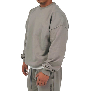 Sudadera Deportiva de Invierno, Nueva, Ecológica, Lisa, Teñida, para Fitness Muscular, Unisex, de Manga Larga, Holgada, de Forro Polar Grueso - Product Image 2