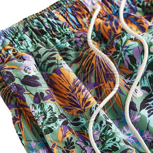 Shorts de Baño para Hombre, Estilo Moderno, Cintura Media, 100% Algodón, Ropa Deportiva Informal, Color Sólido, Secado Rápido, Transpirable, Cierre con Cordón - Product Image 6