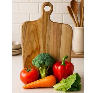 Planche à découper en bois écologique pour ustensiles de cuisine, épaisseur 1,5 cm, passe au lave-vaisselle, planche à découper robuste pour maisons écologiques, faible - Product Image 5