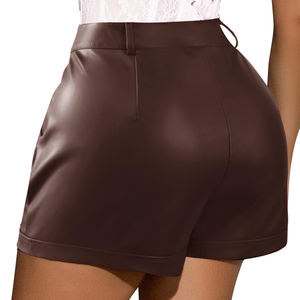 Prix de gros Nouveau short en cuir tendance pour femmes Produit tendance Meilleur fournisseur Shorts en cuir pour femmes - Product Image 2