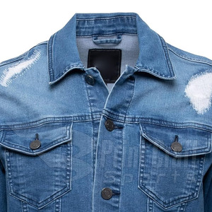 Nouveau design veste en jean de couleur unie pour hommes adultes style décontracté avec motif de lettres pour l'hiver - Product Image 6