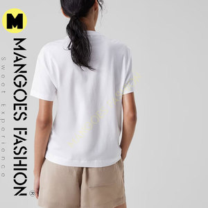Camiseta de Jersey de algodón ligero para mujer, estampado de Monili, diseño liso personalizado para hombres, estilo Formal, camiseta de lona de verano al por mayor - Product Image 5