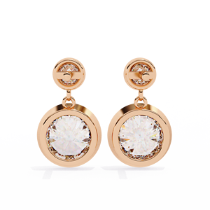 Vente en gros Boucles d'oreilles mignonnes en or 10 carats 14 carats 18 carats avec diamants pour femmes - Product Image 3