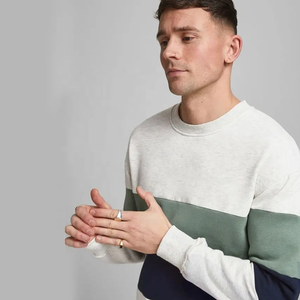 Automne qualité classique hommes décontracté sweat Streetwear Logo personnalisé impression numérique Polyester/coton matériel teint uni - Product Image 6