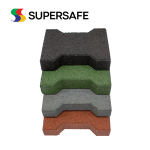 Adoquines de hueso de perro de goma de espesor de colores de rango múltiple para áreas de juego de jardín parques recreativos pisos Premium para exteriores - Product Image 3