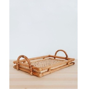 Minimalist Design Mango <b>Wood</b> and Rattan Tray Sustainable Serve Ware Plate Dish for Food for Restaurant & Hotel Storage <b>Baskets</b> - Product Image 2