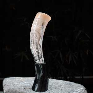 Corne à boire Viking forme Simple corne de vin de bière polie produit d'artisanat naturel acheter faiza crafat - Product Image 3