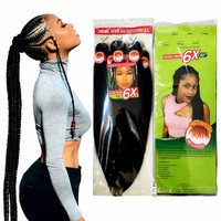 Extensions de cheveux synthétiques pré-étirées pour tresses africaines, tresses ombrées faciles à réaliser, prix d'usine