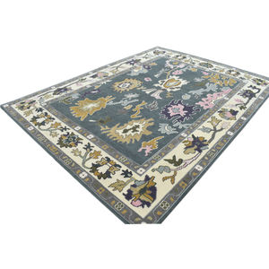 Tapis mur à mur en laine filée à la main de haute qualité avec motif floral à poils coupés pour un usage domestique - Product Image 3