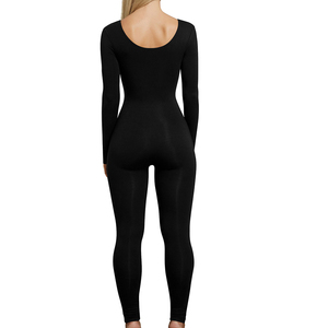 บอดี้สูทผ้าฝ้ายสำหรับผู้หญิงสวมใส่สบายน้ำหนักเบามีโลโก้นุ่มออกแบบได้ตามต้องการขนาดและสีพื้น - Product Image 6