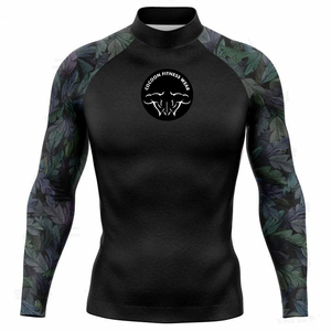 Rashguard athlétique standard mondial, coupe européenne, précision japonaise, qualité américaine, chemise de compression à manches longues, arts martiaux et salle de sport - Product Image 2