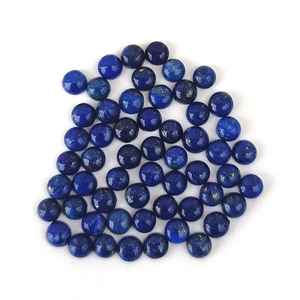 Pendentif Collier Fait Main en Lapis Lazuli de Haute Qualité, Coupe Rose Ronde, Calibré 4mm/5mm/10mm/12mm, Dos Plat, pour la Fabrication de Bijoux - Product Image 6