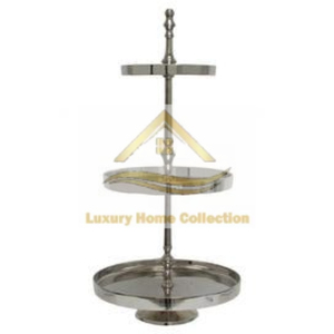Luxury Stylish <b>Twig</b> Leg Attractive Design Metal Brass Stainless Steel Latest Design High Quality Polished Metal Cake Stand - Product Image 4