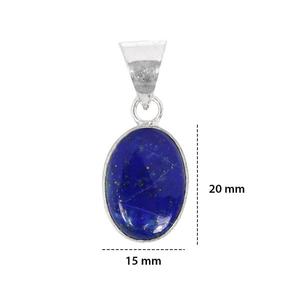 Pendentif ovale en lapis-lazuli - Collier en cristal naturel pour la sagesse, la communication et la clarté mentale - Product Image 3