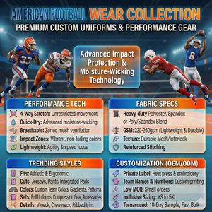 Ensemble d'uniformes de football américain pour adultes avec logo personnalisé, confectionné avec des matériaux de haute qualité, respirant, à séchage rapide, manches courtes, 100% polyester - Product Image 5