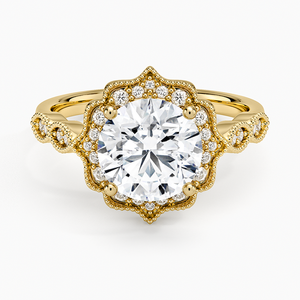 Elegante anillo de compromiso de Plata de Ley 925 para mujer Diseño clásico de Halo con piedra central cortada y Diamante pavESimulado - Product Image 4