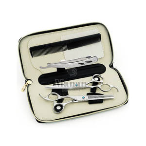 Kit de Tijeras de Peluquería para Barberos, de Acero Inoxidable 4Cr13 de Alta Calidad, Hoja Afilada, para Diestros, Mango Mediano, Dientes Personalizados - Product Image 4